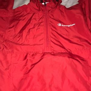 Red champion mens rain jacket